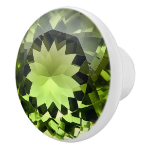 Peridot Crystal Mönster Knopp