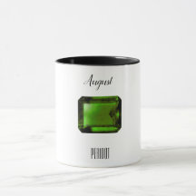 Peridot Grönt Emerald Coffee Mugg August Gemstone