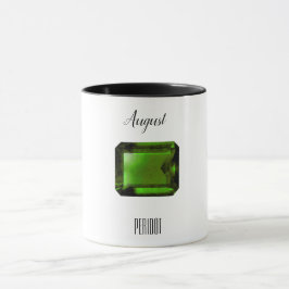 Peridot Grönt Emerald Coffee Mugg August Gemstone