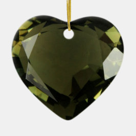 Peridot Heart Julgransprydnad Keramik