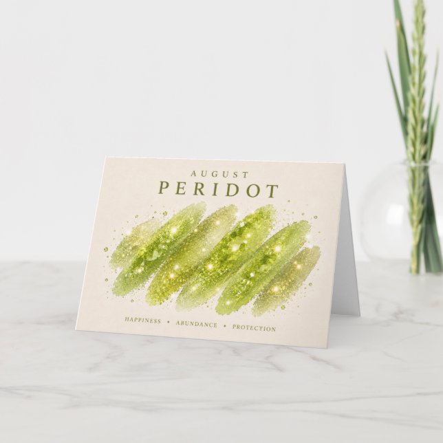 Peridot Kristall Swipe Kort (Framsida)