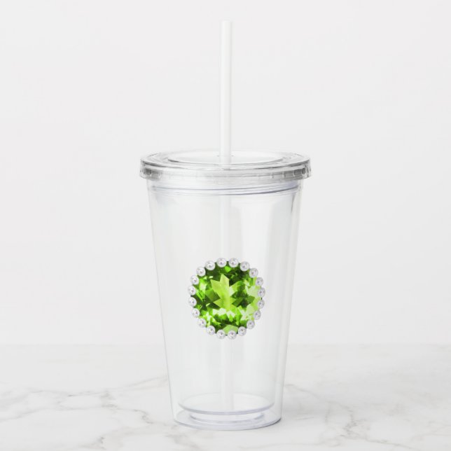 Peridot och pärlor take away mugg (Framsida)