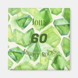 Peridot-Thated August Birthday-Anpassningsbarna Magnet
