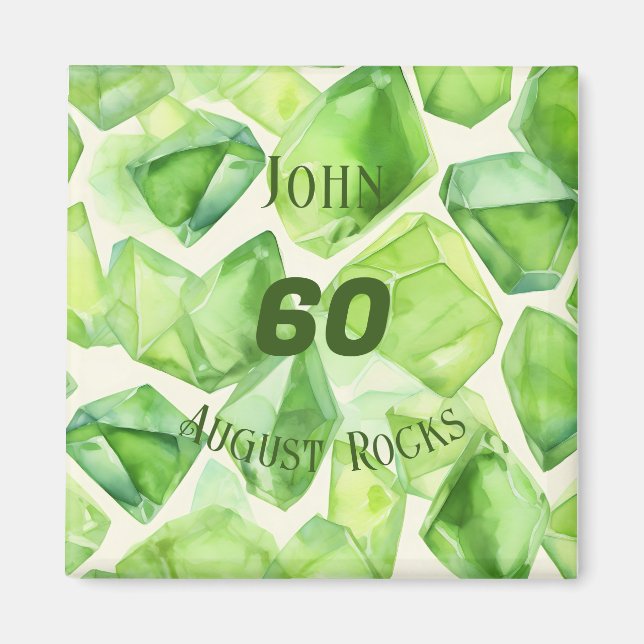 Peridot-Thated August Birthday-Anpassningsbarna Magnet (Framsidan)