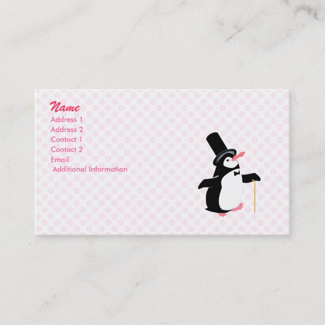 Peridotpingvin Visitkort (Framsida)