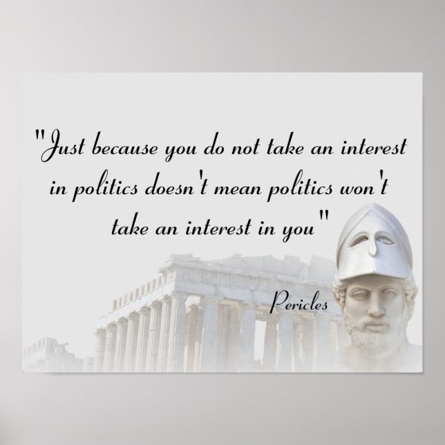 Perikles-citat på Politik Poster (Framsidan)