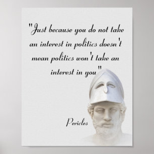 Perikles-citat på Politik Poster