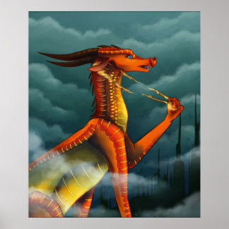 Peril vingar av drakens brandskydd poster