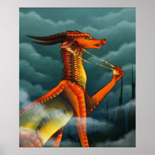 Peril vingar av drakens brandskydd poster