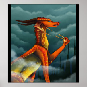 Peril vingar av drakens brandskydd poster