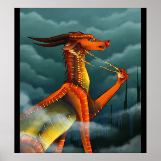 Peril vingar av drakens brandskydd poster
