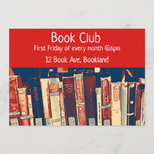 Period för Bookclubgruppbok Inbjudningar