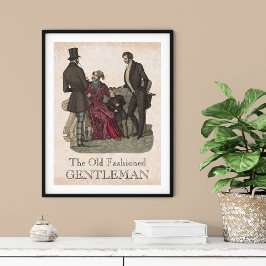 Period för gamla fashioned gentlemen Biedermeier Poster