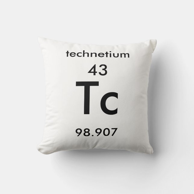 Periodic Bord 43 Technetium Pillow Kudde (Framsida)