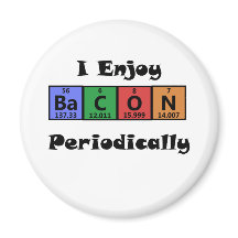Periodic Bord Bacon Science Chemistry Funny