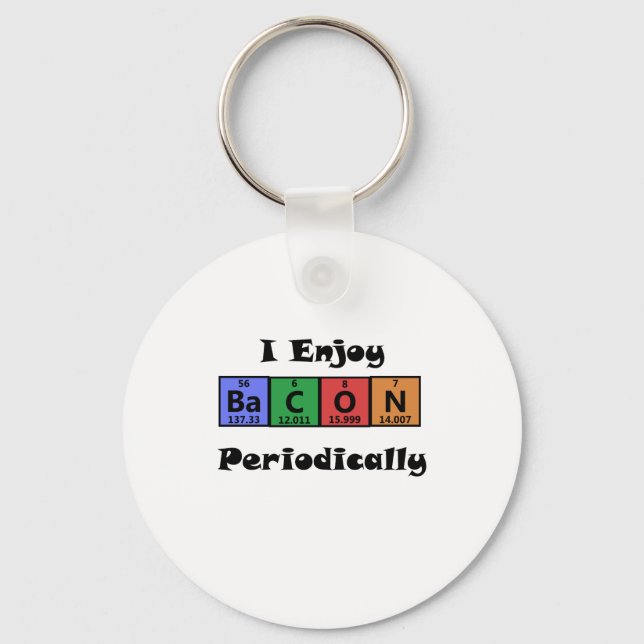 Periodic Bord Bacon Science Chemistry Funny Nyckelring (Framsida)