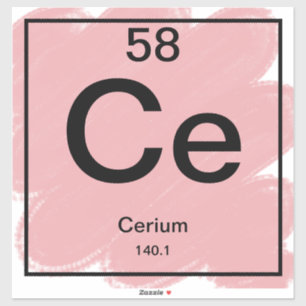 Periodic Bord Sticker - Cerium Klistermärken