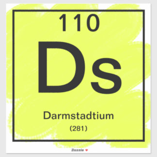 Periodic Bord Sticker - Darmstadtium Klistermärken