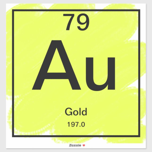 Periodic Bord Sticker - Guld Klistermärken (Ark)