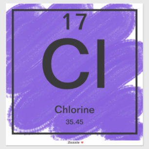 Periodic Bord Sticker - Klorin Klistermärken