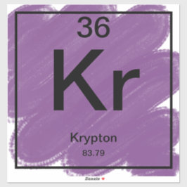 Periodic Bord Sticker - Krypton Klistermärken