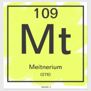 Periodic Bord Sticker - Meitnerium Klistermärken