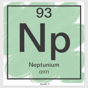 Periodic Bord Sticker - Neptunium Klistermärken