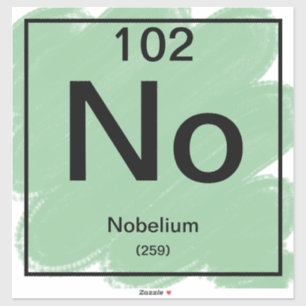 Periodic Bord Sticker - Nobelium Klistermärken