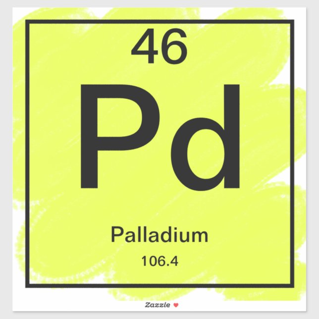 Periodic Bord Sticker - Palladium Klistermärken (Ark)