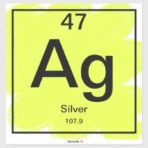 Periodic Bord Sticker - Silver