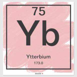 Periodic Bord Sticker - Ytterbium Klistermärken