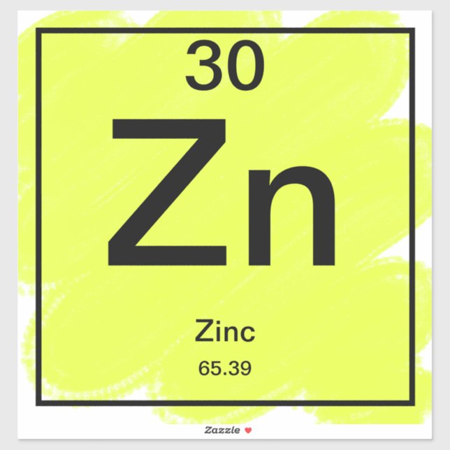 Periodic Bord Sticker - Zinc Klistermärken (Ark)