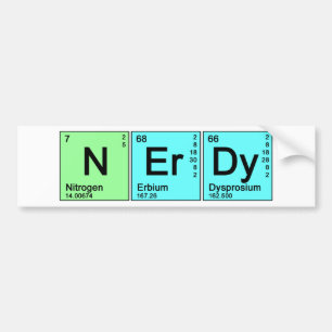 Periodic Nerd Bildekal