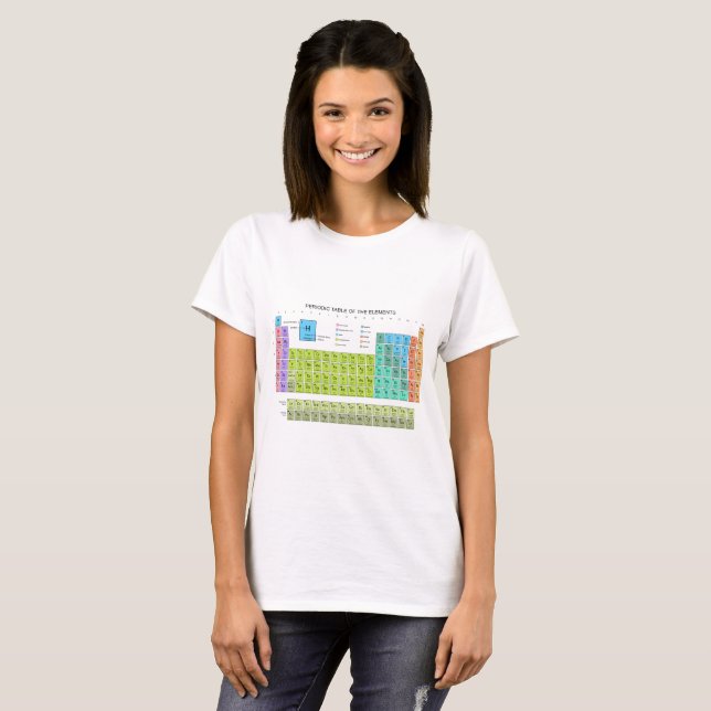 Periodic Table Of The Elements engl. language T Shirt (Hel framsida)