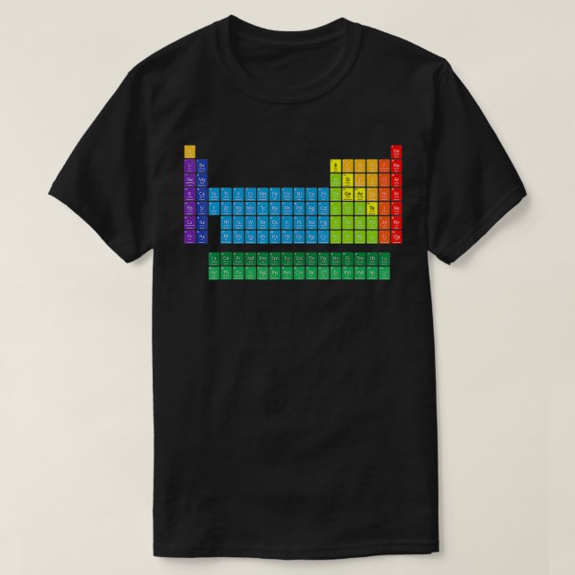 Periodic Table of the Elements  Science Nerd  T Shirt (Design framsida)
