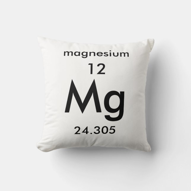 Periodisk Bord 12 Magnesiumfyllning Kudde (Framsida)