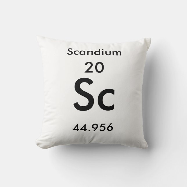 Periodisk Bord 21 Scandium Pillow Kudde (Framsida)