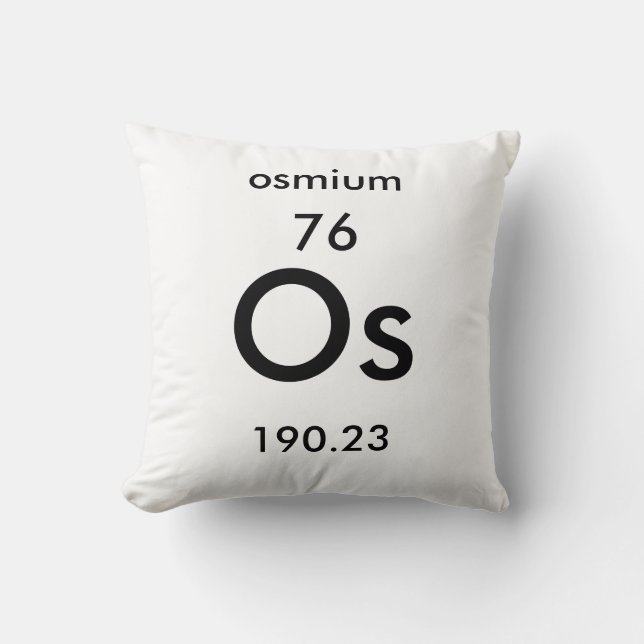 Periodisk Bord 76 Osmium Pillow Kudde (Framsida)