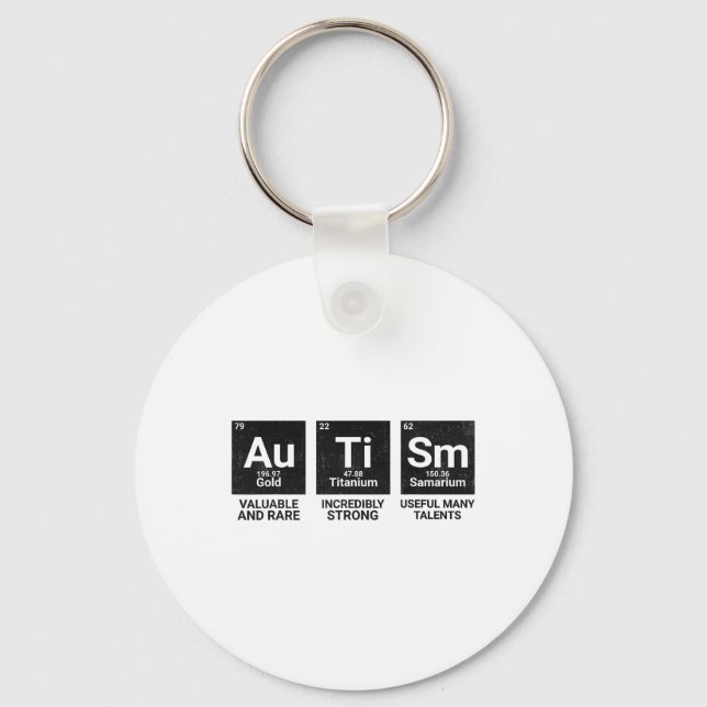 Periodisk Bord Autism Periodic Ta Nyckelring (Framsida)
