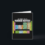 Periodisk Bord av skräckfilmens kemi Science Kort<br><div class="desc">Periodisk Bord of Horror Movies Chemistry Science Halloween</div>