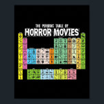 Periodisk Bord av skräckfilmens kemi Science Poster<br><div class="desc">Periodisk Bord of Horror Movies Chemistry Science Halloween</div>