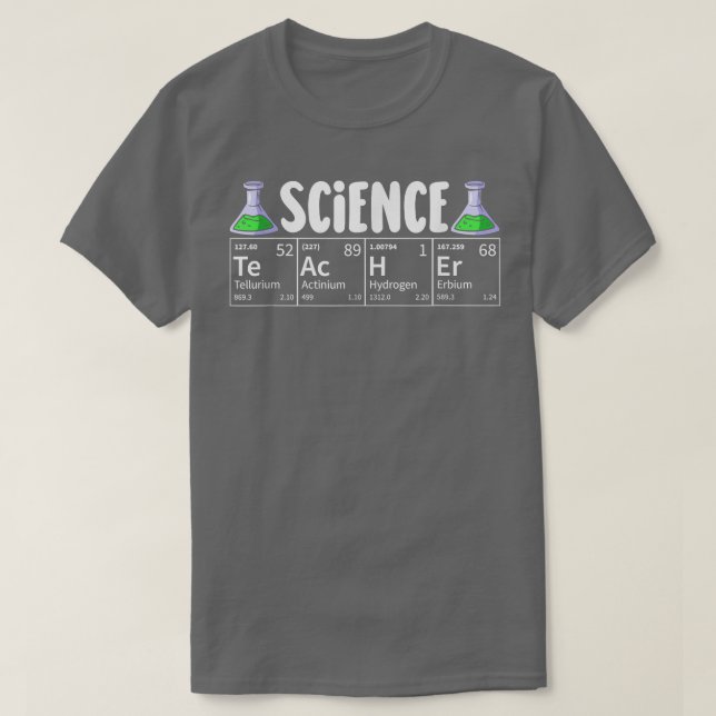 Periodisk Bord i ElementsChemistry Science Teache T Shirt (Design framsida)