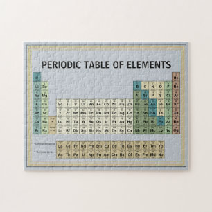 Periodisk Bord i Inslag Puzzle Blue Pussel