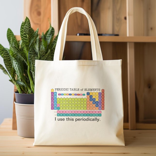 Periodisk Bord i Inslag Tygkasse (Custom Tote Bag)