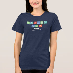 Periodisk Bord Inslag Gratulerar Grad Studenten T Shirt