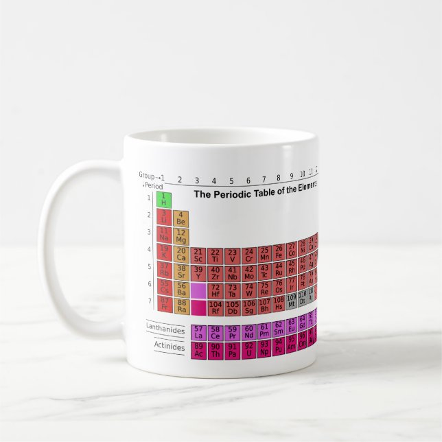 Periodisk Bord och DNA Codon Wheel-kemi Kaffemugg (Vänster)