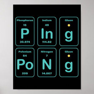 Periodisk Bord Ping Pong-Roligt Poster