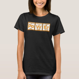 Periodisk Bord Power Fitness Inslag Kärlek Scienc T Shirt
