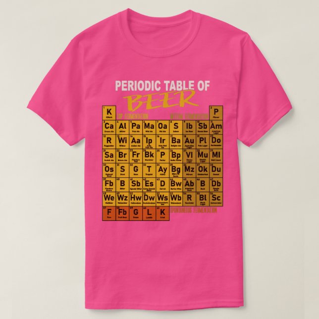 Periodisk Bord vid bryggeriet Öl Stil T Shirt (Design framsida)