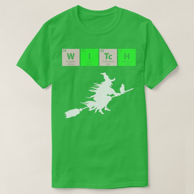 Periodisk Bord-Witch med Witch Graphic T Shirt (Design framsida)